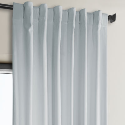 Exclusive Fabrics & Furnishing Heritage Plush Velvet Energy Saving Light-Filtering Rod Pocket Back Tab Single Curtain Panel