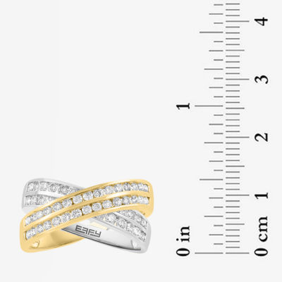 Effy Final Call 2.5MM 1 CT. T.W. Natural White Diamond 14K Two Tone Gold Crossover Band