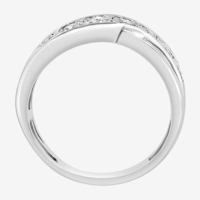 Effy Final Call 2.5MM 1/2 CT. T.W. Natural White Diamond Sterling Silver Crossover Band