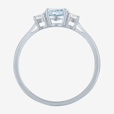 Gemstone 10K Gold 3-Stone Oval Cocktail Ring