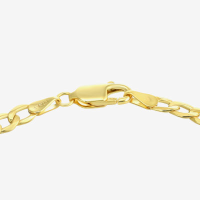 10K Gold 8 1/2 Inch Semisolid Curb Chain Bracelet