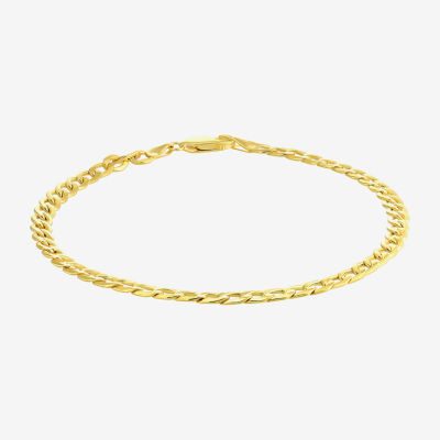 10K Gold 8 1/2 Inch Semisolid Curb Chain Bracelet