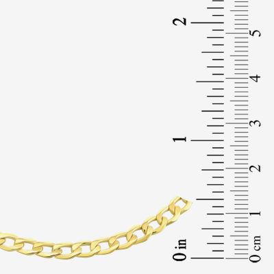 10K Gold 8 1/2 Inch Semisolid Curb Chain Bracelet