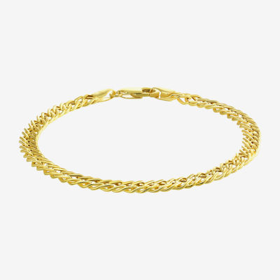 Made in Italy 10K Gold 7.5 Inch Hollow Curb Chain Bracelet