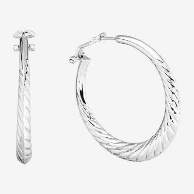 Sterling Silver 50mm Infinity Hoop Earrings