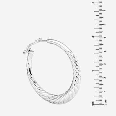 Sterling Silver 50mm Infinity Hoop Earrings