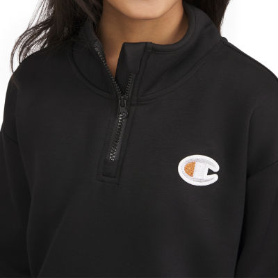 Champion Big Girls Long Sleeve Quarter-Zip Pullover