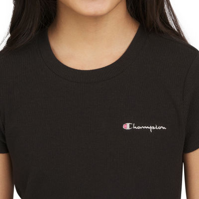 Champion Big Girls Crew Neck Crop Top