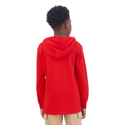 Champion Big Boys Hooded Long Sleeve Graphic T-Shirt