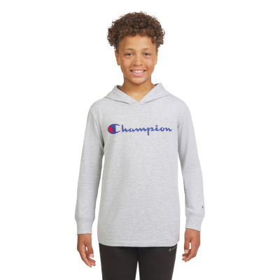 Champion Big Boys Hooded Long Sleeve Graphic T Shirt MainPlace Mall