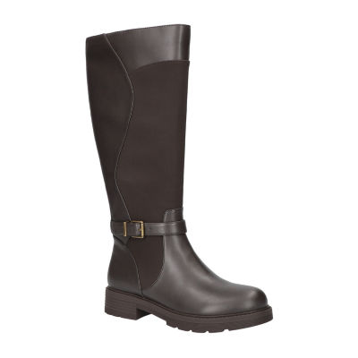 Easy Street Womens Erica Stacked Heel Riding Boots