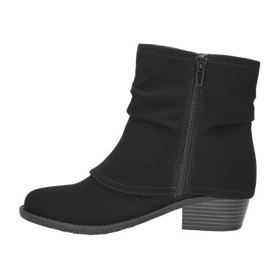 Easy Street Womens Kudos Stacked Heel Booties