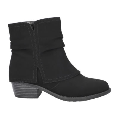 Easy Street Womens Kudos Stacked Heel Booties