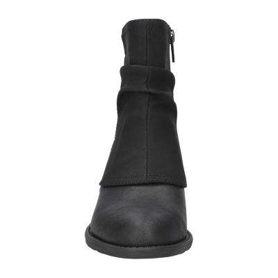 Easy Street Womens Kudos Stacked Heel Booties