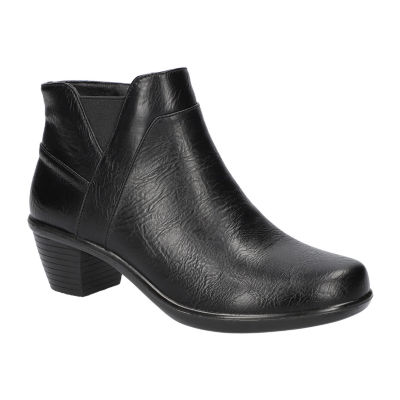 Easy Street Womens Mindy Stacked Heel Booties