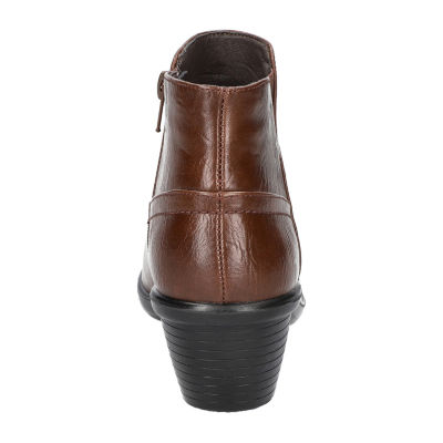 Easy Street Womens Mindy Stacked Heel Booties