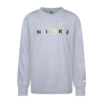 Nike 3BRAND by Russell Wilson Big Boys Crew Neck Long Sleeve Graphic T-Shirt