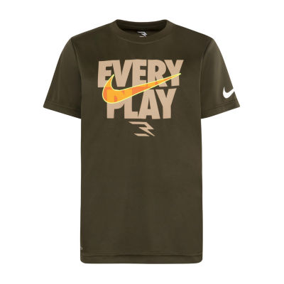 Nike 3BRAND by Russell Wilson Big Boys Dri-Fit Crew Neck Short Sleeve Graphic T-Shirt