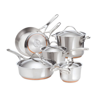 Anolon Nouvelle Stainless Steel 10-pc. Cookware Set