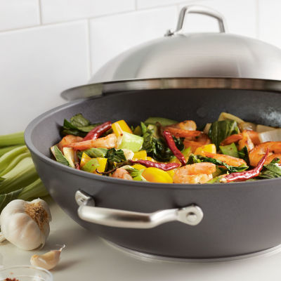 Anolon Accolade 13.5" Non-Stick Wok with Lid