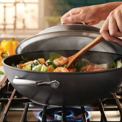 Anolon Accolade 13.5" Non-Stick Wok with Lid