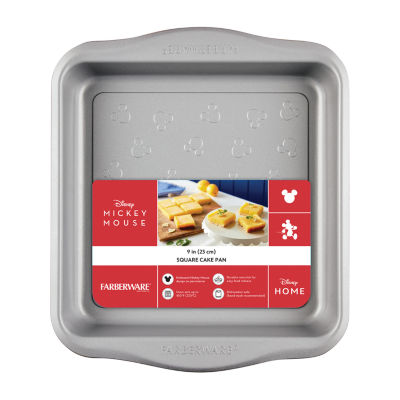 Farberware Disney Bake with Mickey Mouse 9" Non-Stick Square Cake Pan