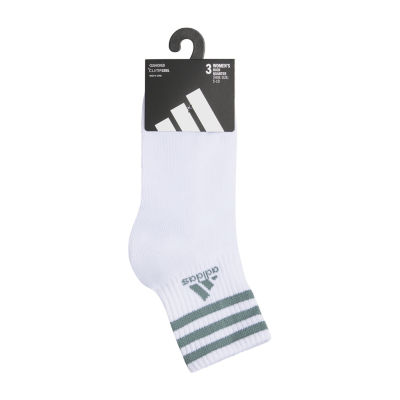 adidas Womens 3 Pair Quarter Ankle Socks