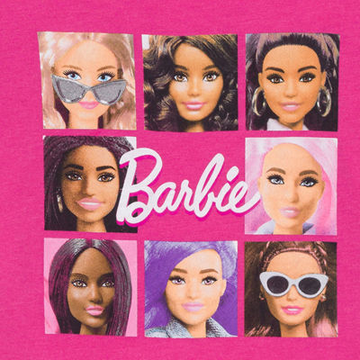 Little & Big Kid Girls Crew Neck Short Sleeve Regular Fit Barbie Graphic T-Shirt