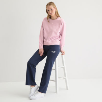 PUMA Womens Crew Neck Long Sleeve French Terry Sweatshirt