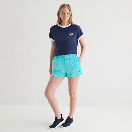 Champion Womens Crew Neck Short Sleeve Active T-Shirt, Small, Blue