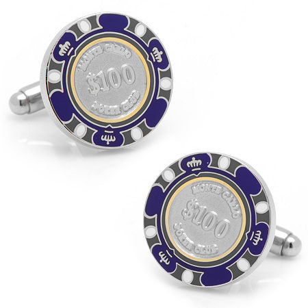 Cufflinks, One Size, Purple