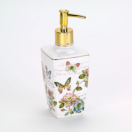 Avanti Butterfly Garden Soap Dispenser, One Size, White