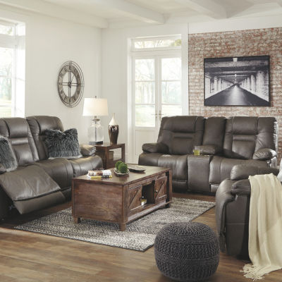 Signature Design by Ashley® Wurstrow Pad-Arm Power Recline Loveseat