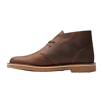 Clarks Mens Bushacre Block Heel Chukka Boots, Color: Beeswax - JCPenney