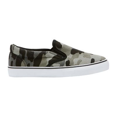 black camo slip on shoes