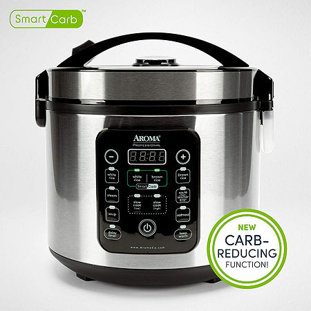 Aroma ARC-1120SBL 20-Cup (Cooked) Smart Carb Rice Cooker, One Size, Stainless Steel