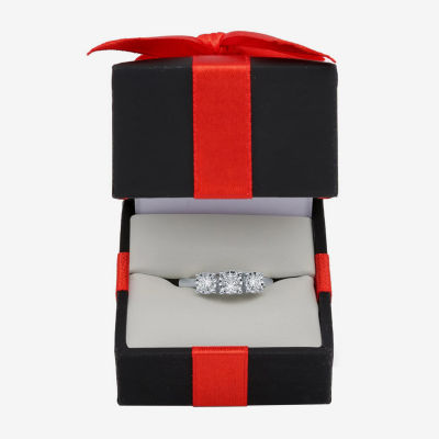 Love Lives Forever Round 1/2 CT.T.W. Natural Diamond 3-Stone Engagement Ring 10K or 14K Gold