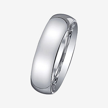 Gem Avenue Men's 925 Sterling Silver 6mm Wedding Band Ring with Comfort Fit  and Polished Finish, Available in sizes 4, 5, 6, 7, 8, 9, 10, 11, 12, and