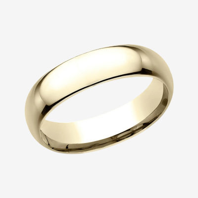 Mens10K Yellow Gold 6MM Comfort-Fit Wedding Band