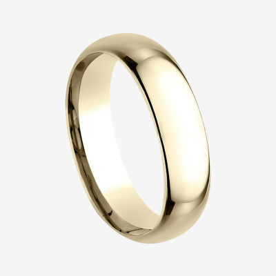 Mens10K Yellow Gold 6MM Comfort-Fit Wedding Band