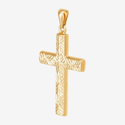 14K Yellow Gold Reversible Cross Charm