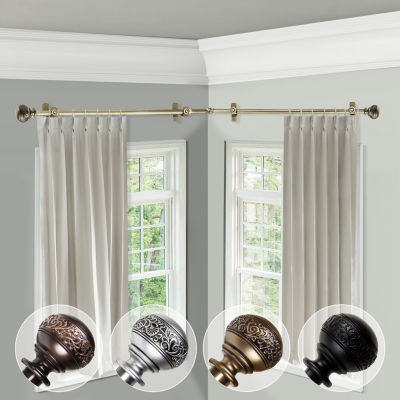 Rod Desyne Naomi Corner 13/16 Adjustable Curtain