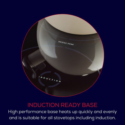 Circulon Enamel On Steel 2-Qt. Whistling Induction Tea Kettle with Flip-Up Spout