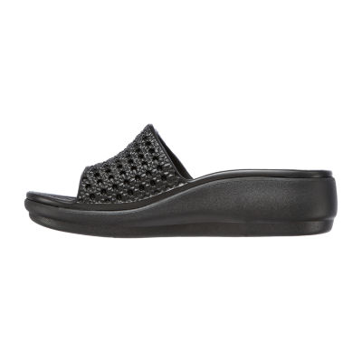 skechers woven wedge sandals