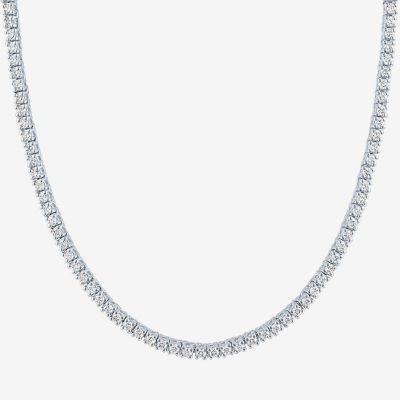 Diamond Addiction (G-H / Si2-I1) Womens 2 CT. T.W. Lab Grown White Diamond 10K Gold Tennis Necklaces