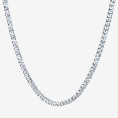 Diamond Addiction (G-H / Si2-I1) Womens CT. T.W. Lab Grown White 10K Gold Tennis Necklaces