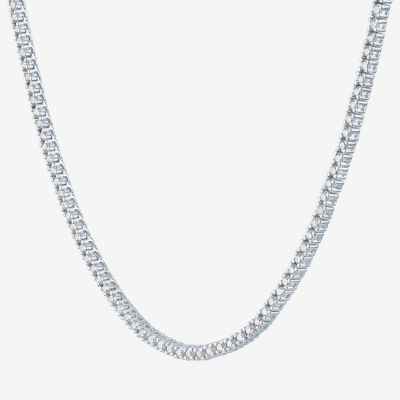 Diamond Addiction (G-H / Si2-I1) Womens 2 CT. T.W. Lab Grown White 10K Gold Tennis Necklaces