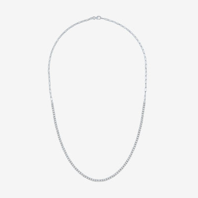 Diamond Addiction (G-H / Si2-I1) Womens CT. T.W. Lab Grown White 10K Gold Tennis Necklaces