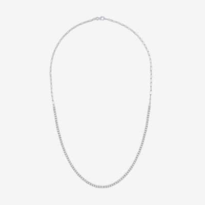 Diamond Addiction (G-H / Si2-I1) Womens 2 CT. T.W. Lab Grown White 10K Gold Tennis Necklaces