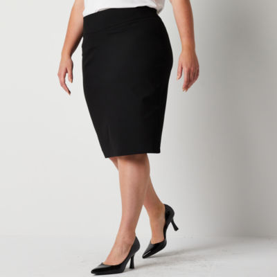 Circumstance Womens Mid Rise Pencil Skirt